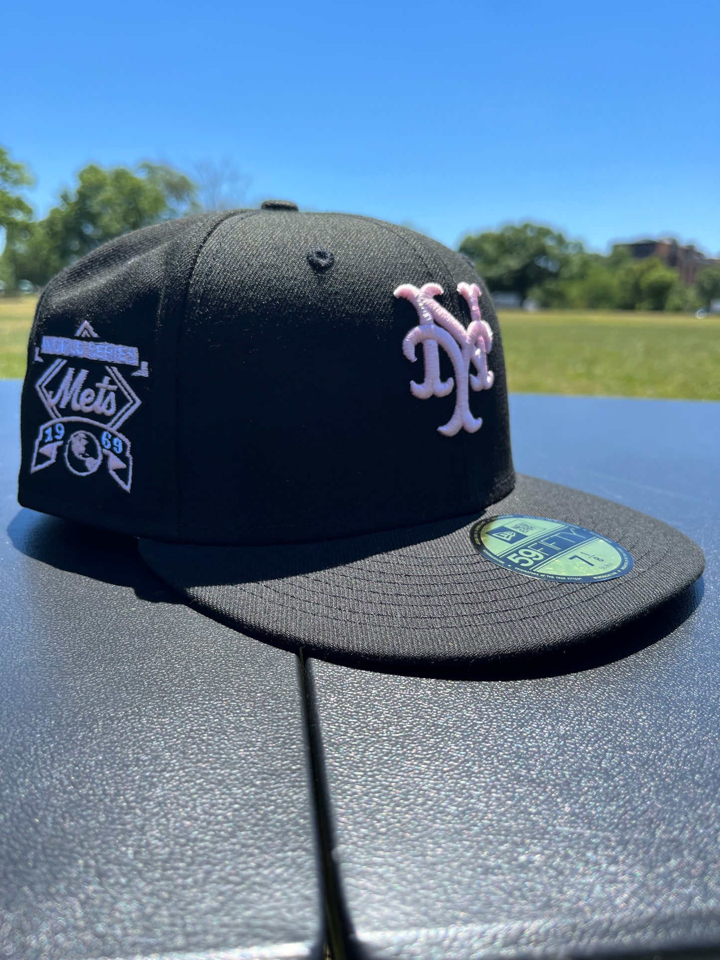 NEW YORK METS 1969 WORLD SERIES 𝔑𝔒 ℭ𝔒𝔐𝔓; FITTED [SIZE 7 1/8]