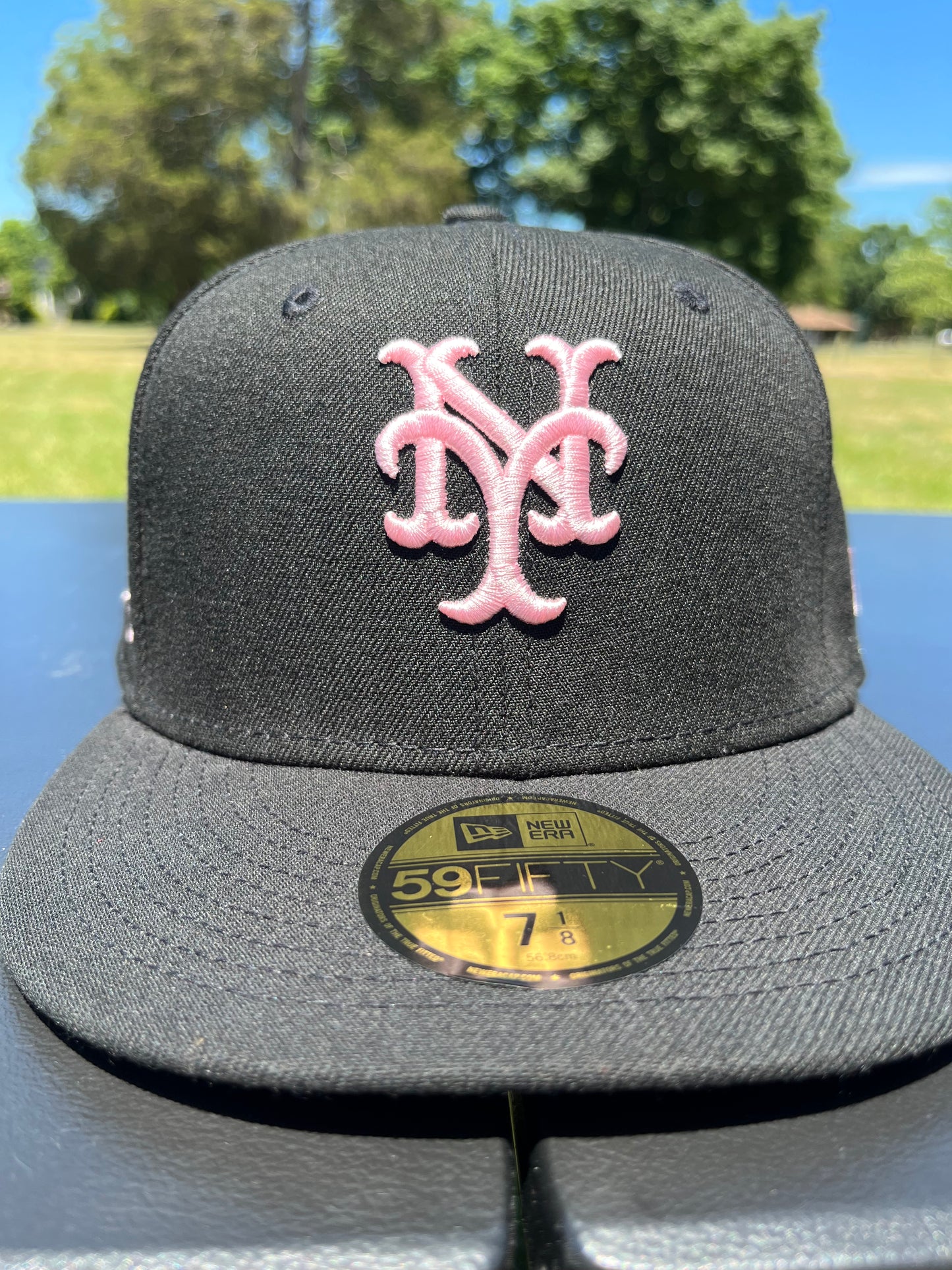 NEW YORK METS 1969 WORLD SERIES 𝔑𝔒 ℭ𝔒𝔐𝔓; FITTED [SIZE 7 1/8]