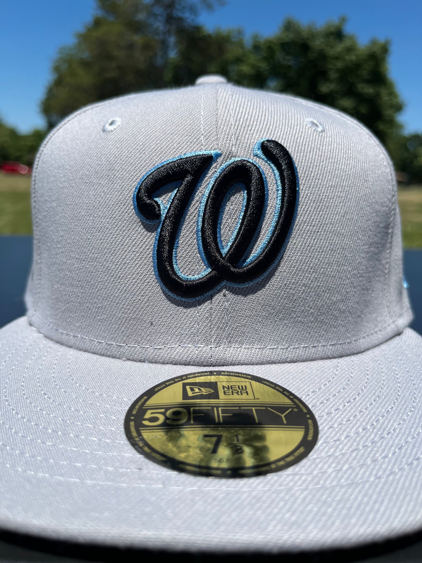 WASHINGTON NATIONALS 2019 WORLD SERIES 𝔑𝔒 ℭ𝔒𝔐𝔓; FITTED [SIZE 7 1/8 + 7 1/4]