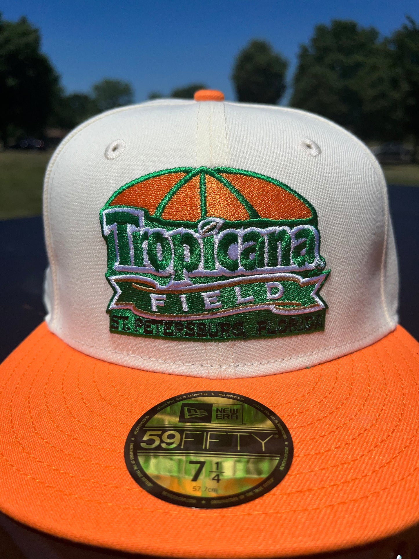 TROPICANA FIELD TAMBA BAY DEVIL RAYS 1998 INAUGURAL SEASON 𝔑𝔒 ℭ𝔒𝔐𝔓; FITTED [SIZE 7 1/4]